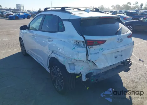 2022 Hyundai Kona N Line z USA, uszkodzony, nr VIN KM8K3CA3XNU781289